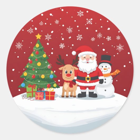 Making Spirits Bright Ronde Sticker (Voorkant)