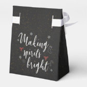 Making Spirits Bright Schattige Chalkboard Christm Bedankdoosjes (Achterkant)