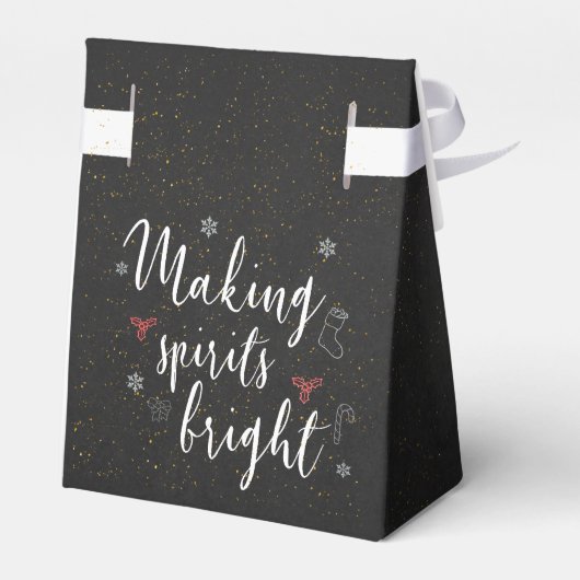 Making Spirits Bright Schattige Chalkboard Christm Bedankdoosjes (Achterkant)