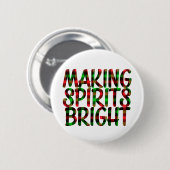 Making Spirits Heldere Buffalo met kerst Ronde Button 5,7 Cm (Voorkant /achterkant)