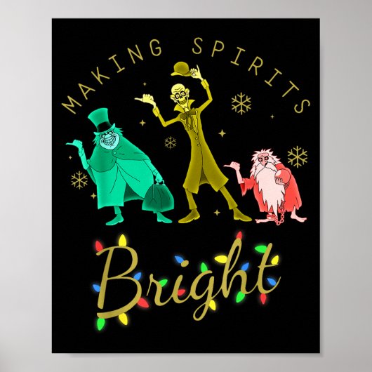 Making Srits Bright Christmas Retro Groovy Christm Poster (Voorkant)