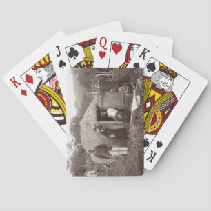 Making Tappa, een moederstof, c.1875 (sepia foto) Pokerkaarten