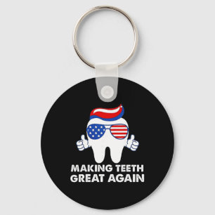 Making Teeth Great Again Grappige Tanden Trump Haa Sleutelhanger