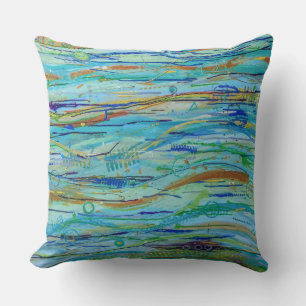 Making Waves 20 x 20 poly Sierkussen