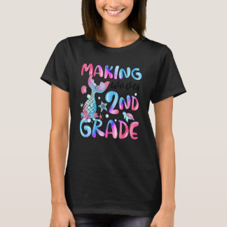 Making Waves In 2nd Grade Fish Tail Tie Dye Back T T-shirt