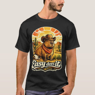 Makkelijk Aan Cowboy Capybara Woestijn T-shirt