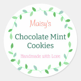 Makkelijk aan te passen Thuisgebakken koekjes Mooi Ronde Sticker