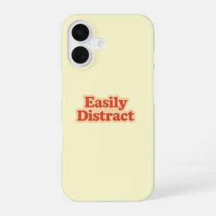 Makkelijk Afleidingsgrappige Quote Modern Crème iPhone 16 Hoesje