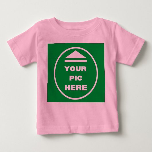 MAKKELIJK! Baby Fine Jersey T-shirt - Roze- Custom (Voorkant)