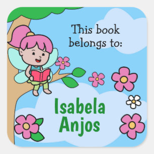 Makkelijk lezen van een boek / Kute Book label voo