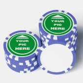 MAKKELIJK! Poker Chips - Blauw - Aangepast (Opstapeling)