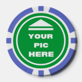 MAKKELIJK! Poker Chips - Blauw - Aangepast (Voorkant)