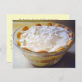 Makkelijk recept voor bananenpudding briefkaart (Voorkant / Achterkant)