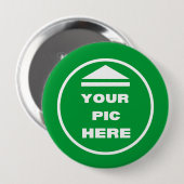 MAKKELIJK! Ronde Button - groot, 4 inch - Aangepas (Voorkant /achterkant)