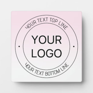 Makkelijke logo-vervanging & bewerkbare tekst Roze Fotoplaat