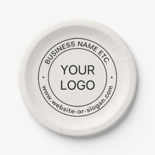 Makkelijke logo-vervanging en bewerkbare tekst O Papieren Bordje