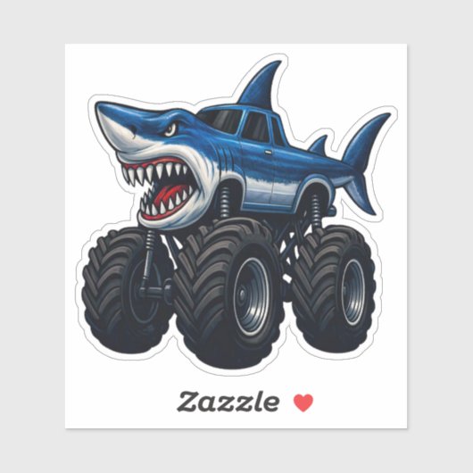 Mako Shark Monster Truck Sticker (Vel)