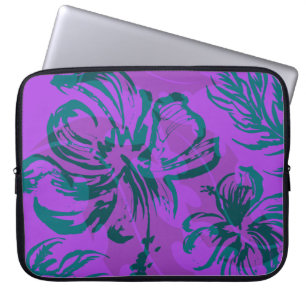 Makole Hibiscus Floral Hawaiian Neoprene Wetsuit s Laptop Sleeve
