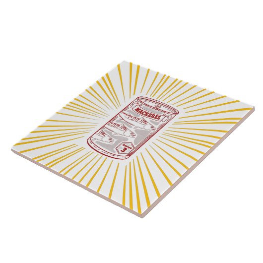 Makreel Ingeblikte vis pop Tegeltje (Zijkant)