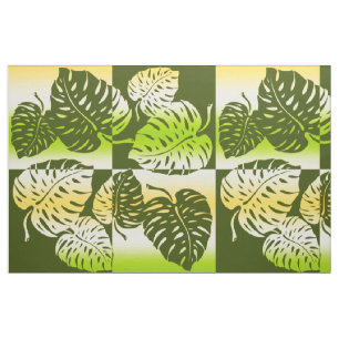 Makua Monstera Tropical Hawaiian Striped Blend Stof