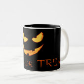 Mal Citrouille Face Halloween Mug (Devant droit)
