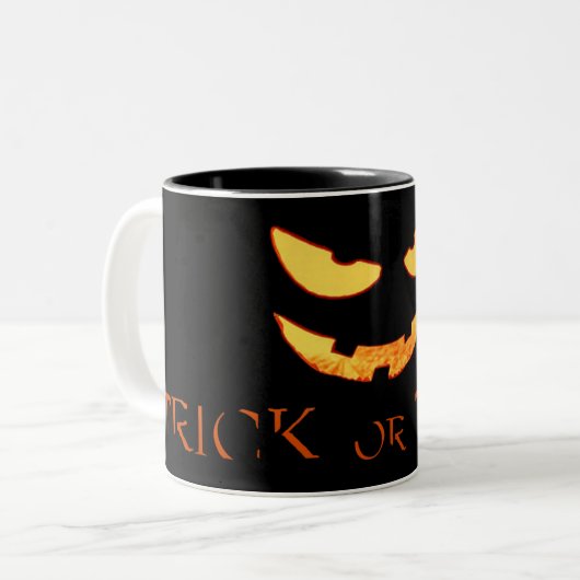 Mal Citrouille Face Halloween Mug (Devant gauche)