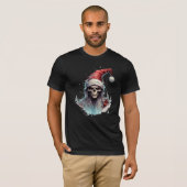 Mal Noël Père Noël : T-shirt Père Noël Skeleton (Devant entier)