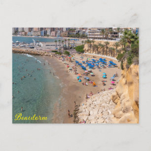 Mal Pas Beach, Benidorm, Costa Blanca, Spanje Briefkaart
