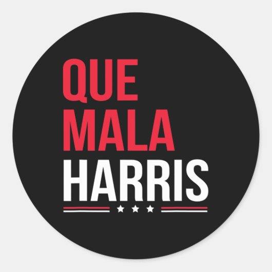 Mala Harris Anti Kamala Harris Joe Biden Border Pr Ronde Sticker (Voorkant)