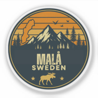Malå, Zweden Sverige Sticker