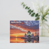 Malacca Straits Mosque Malaysia Postcard Briefkaart (Staand voorkant)