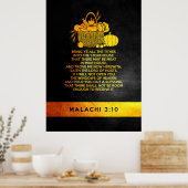 Malachi 3:10 Bijbelversie Poster (Keuken)