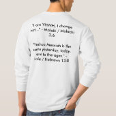 Malachi / Hebreeuwse scripts met vers lange sleeve T-shirt (Achterkant)