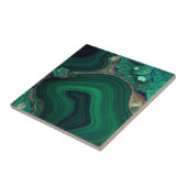 Malachiet Cu6CO3(OH)2 Tegeltje (Zijkant)