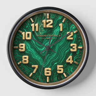Malachiet decoratieve wandklok