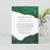 Malachiet en Gouden Agaat Beperkte Gastlijst Aankondiging (Staand voorkant)