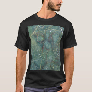 Malachiet groen marmer gedetailleerde textuur t-shirt