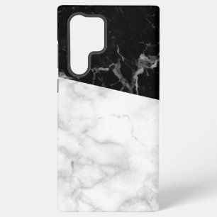 Malachiet wit zwart marmer samsung galaxy hoesje