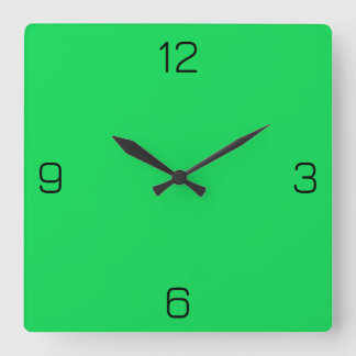 Malachietgroene 0BDA51 kleur met voeg Naam optie Vierkante Klok