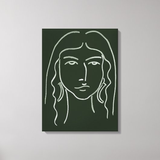 Malachietportret met Long Hair Canvas Afdruk (Voorkant)