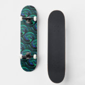 Malachite Azurite Swirl Abstract Skateboard (Recto)