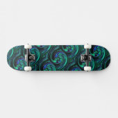 Malachite Azurite Swirl Abstract Skateboard (Horz)