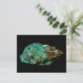 Malachite op zwarte achtergrond Briefkaart (Staand voorkant)