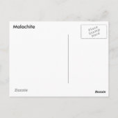 Malachite op zwarte achtergrond Briefkaart (Achterkant)