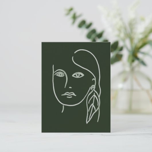 Malachite Portrait Briefkaart (Staand voorkant)