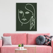 Malachite Portrait Canvas Afdruk (Insitu (Woonkamer))