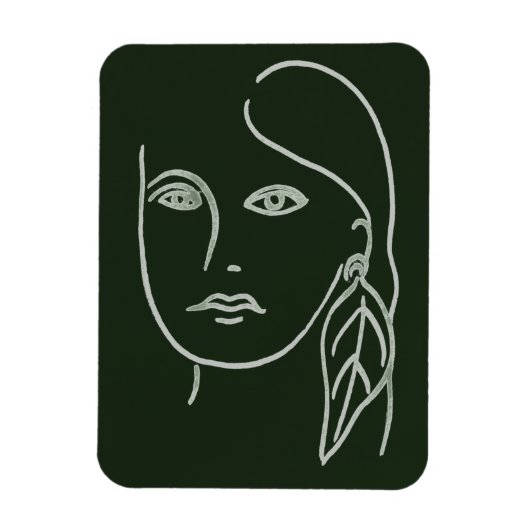 Malachite Portrait Magneet (Verticaal)