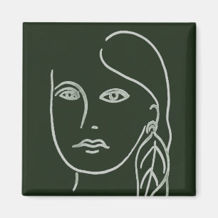 Malachite Portrait Magneet