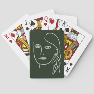 Malachite Portrait Pokerkaarten