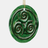 Malachite Triskel Keramisch Ornament (Rechts)